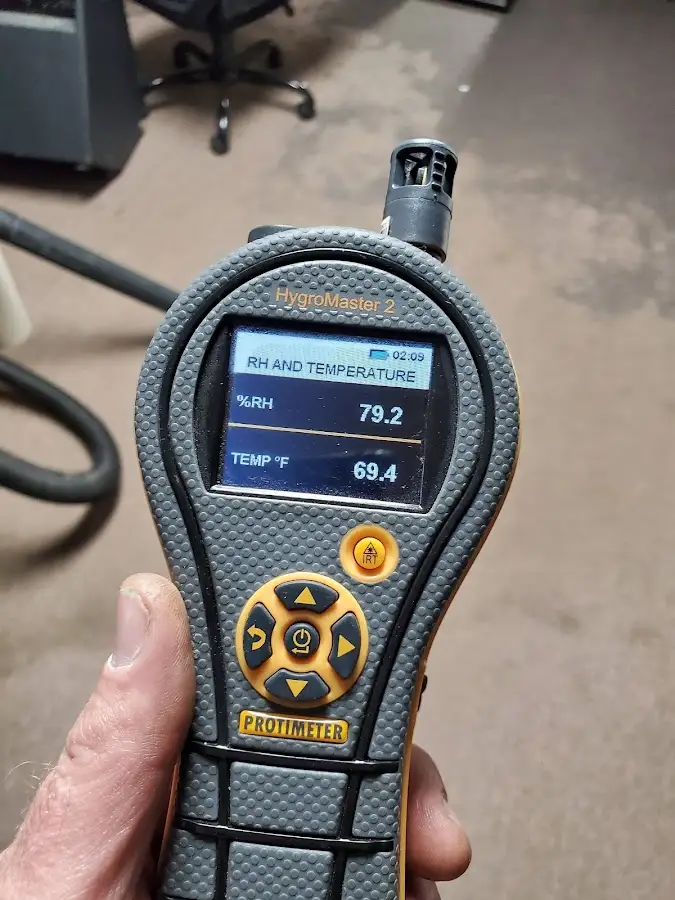 Moisture meter humidity assessment for Fire & Smoke Damage Restoration in Elon