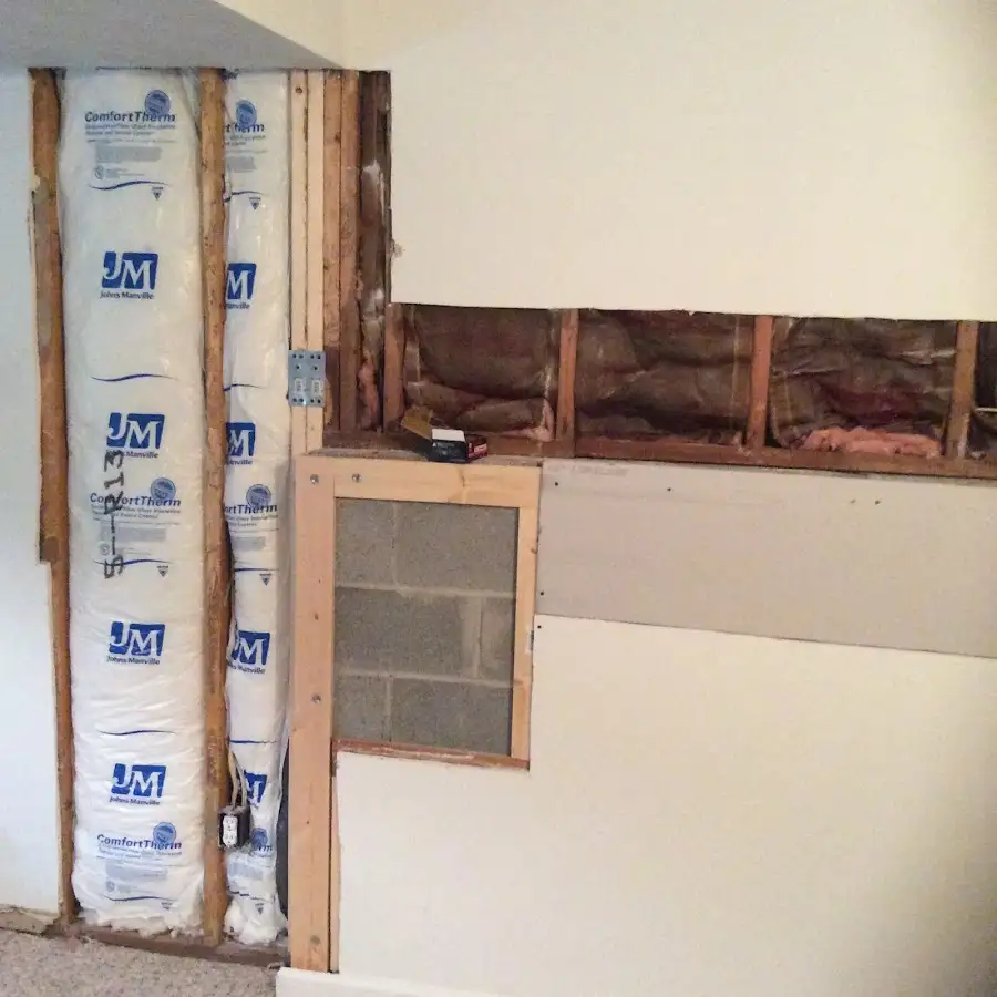 Wall insulation replacement during Contents Cleaning & Restoration in Elon